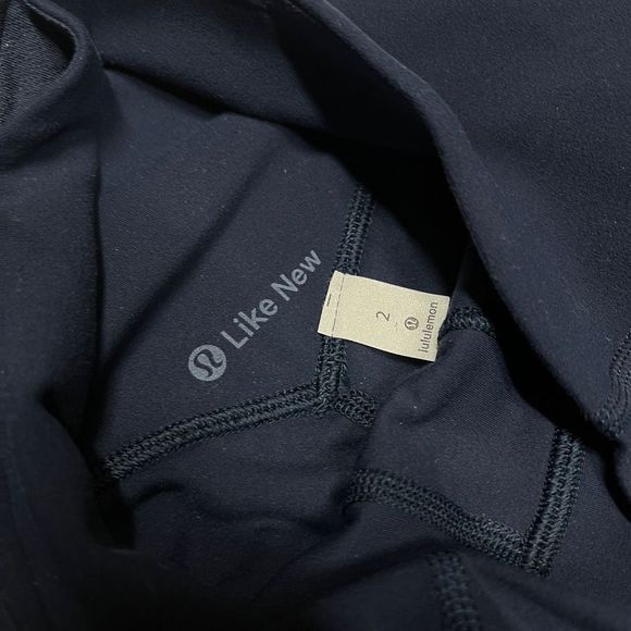 Lululemon Align Wide Leg Crop 23" 2 Navy Nulu High Rise Knit Pull On Pants - Picture 2 of 8
